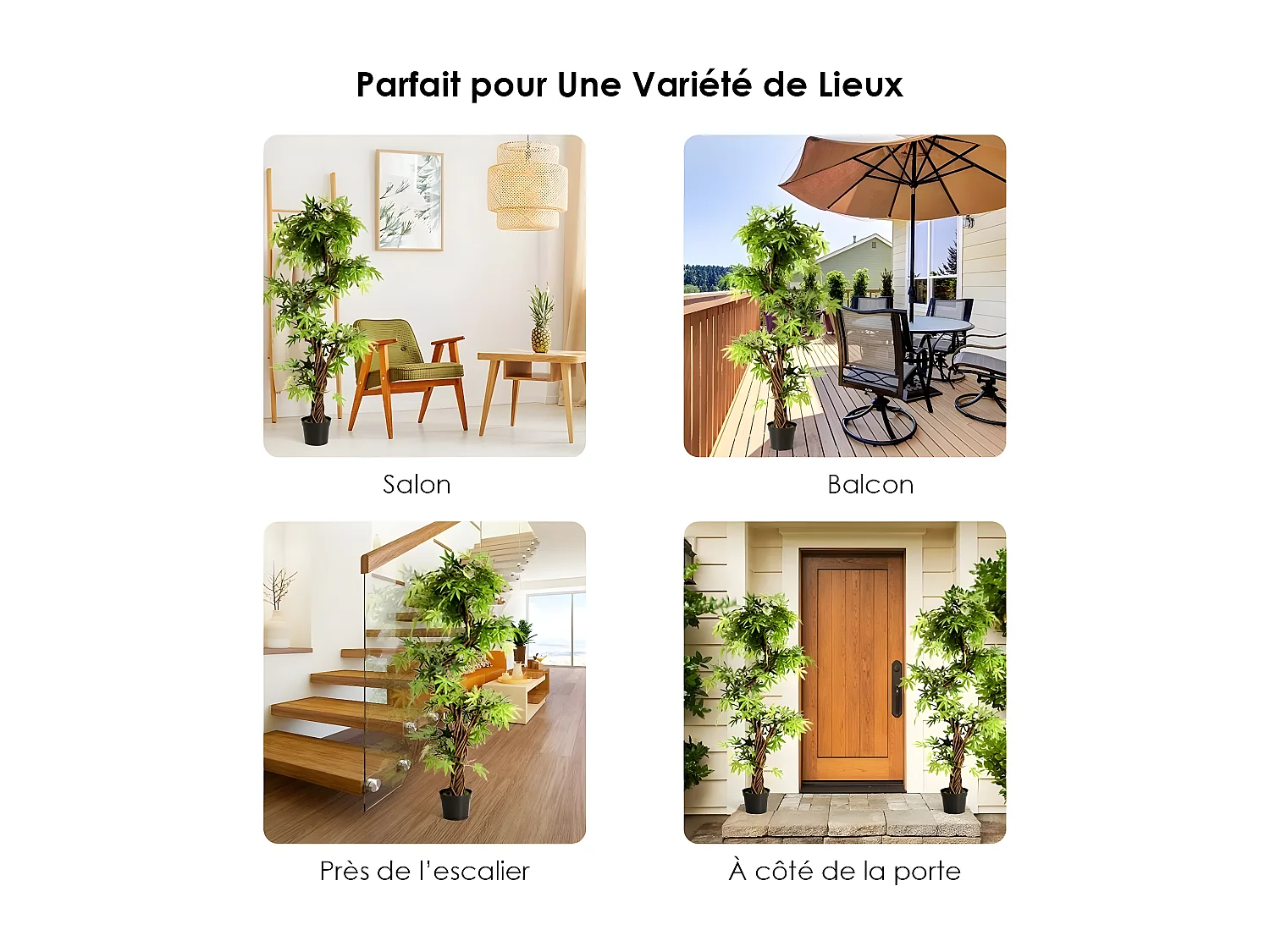 Arbre plante artificielle avec 19 x 19 x 160 cm 20_0000107