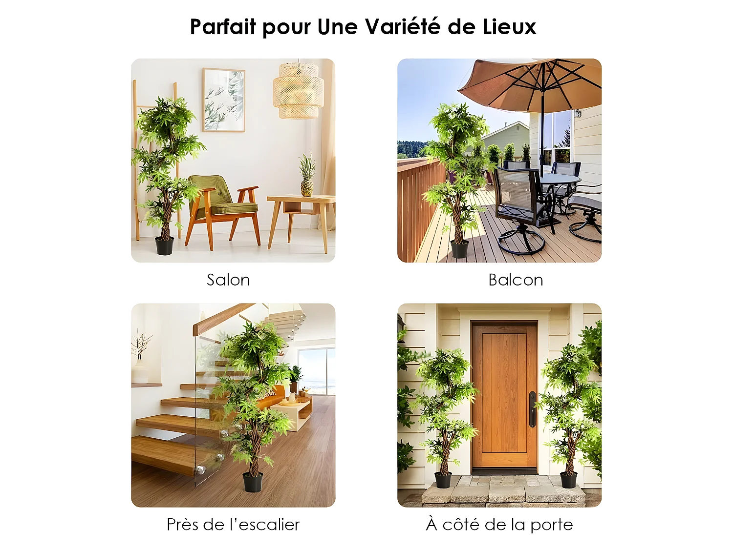 Arbre plante artificielle avec 19 x 19 x 160 cm 20_0000107