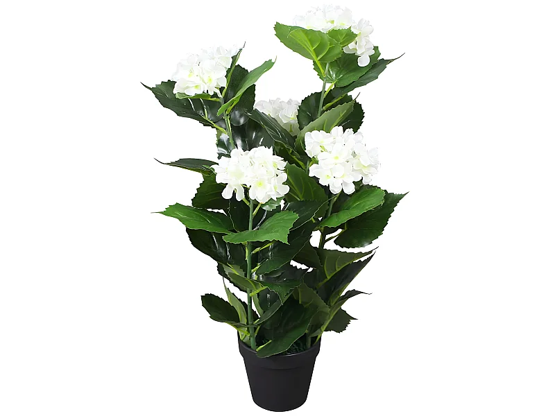 Plante hortensia artificielle avec blanche 8.5 x 12.5 x 60 cm DEC021922