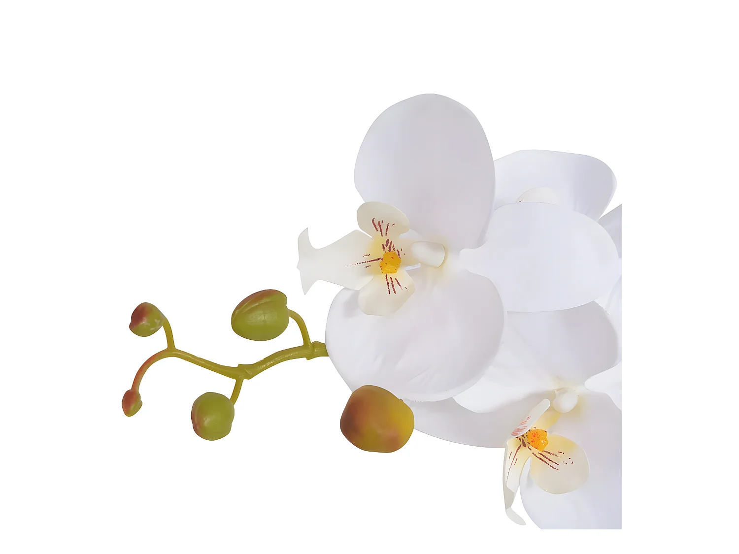 Plante artificielle avec pot blanche 15.7 x 17.5 x 14.5 cm DEC021906