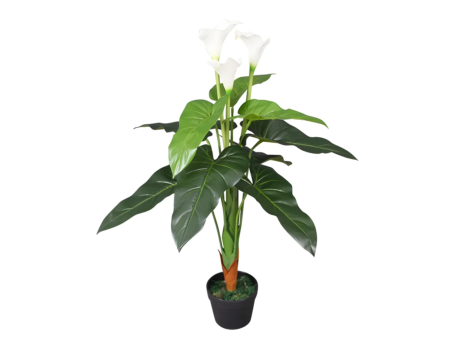 Plante artificielle avec pot blanche 11.5 x 16 x 85 cm DEC021926