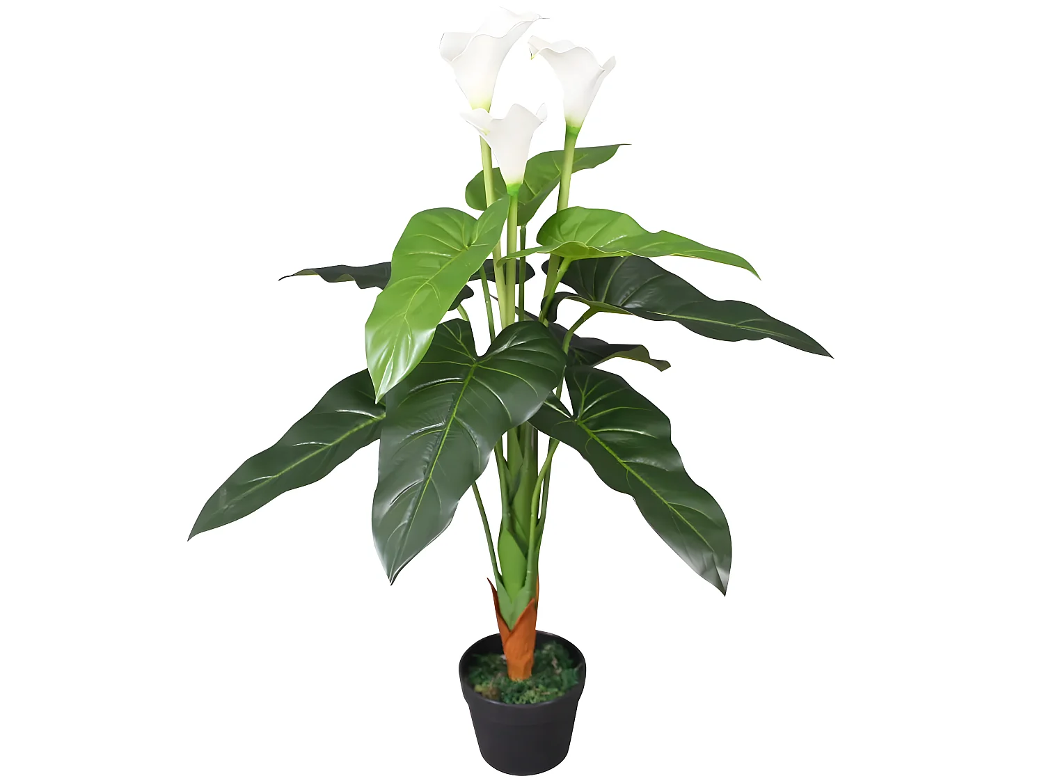 Plante artificielle avec pot blanche 11.5 x 16 x 85 cm DEC021926