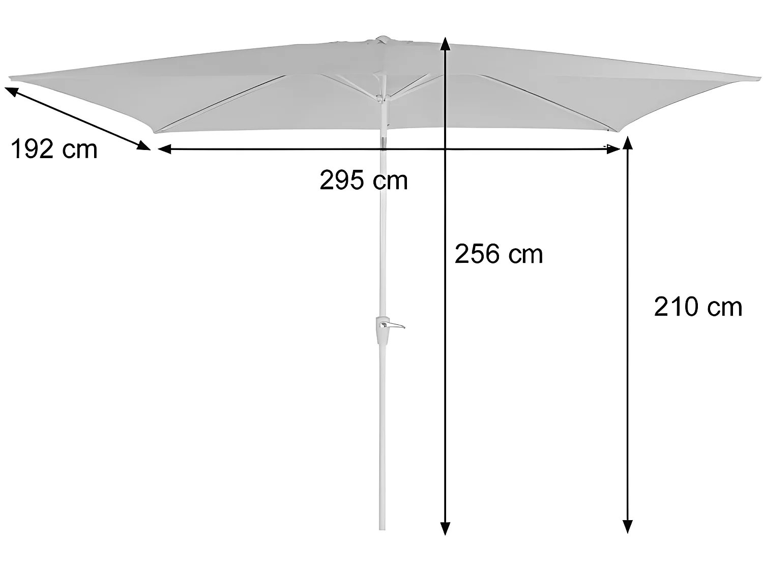 Parasol de jardin 2x3m aluminium 295 x 192 x 256 cm 04_0003895