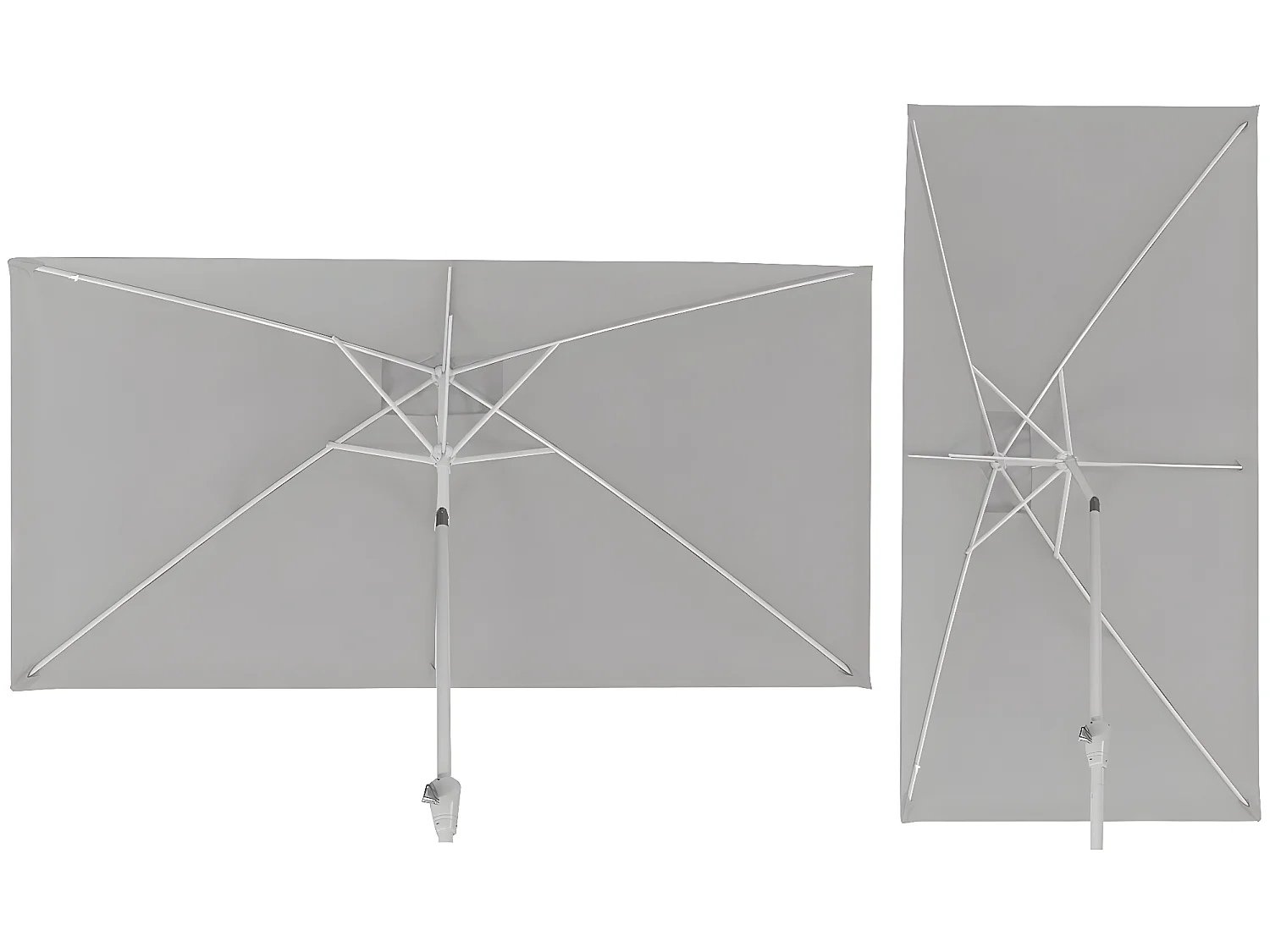 Parasol de jardin 2x3m aluminium crème 192 x 295 x 256 cm 04_0003892