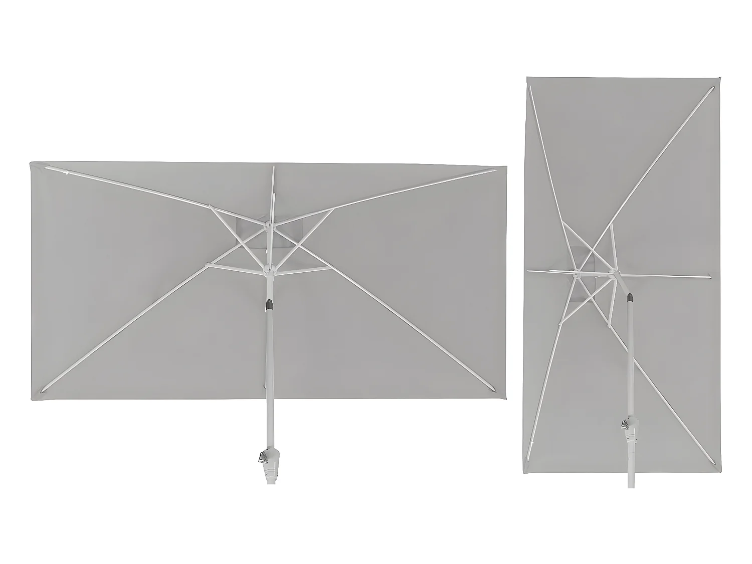 Parasol de jardin 2x3m aluminium bordeaux 192 x 192 x 256 cm 04_0003891