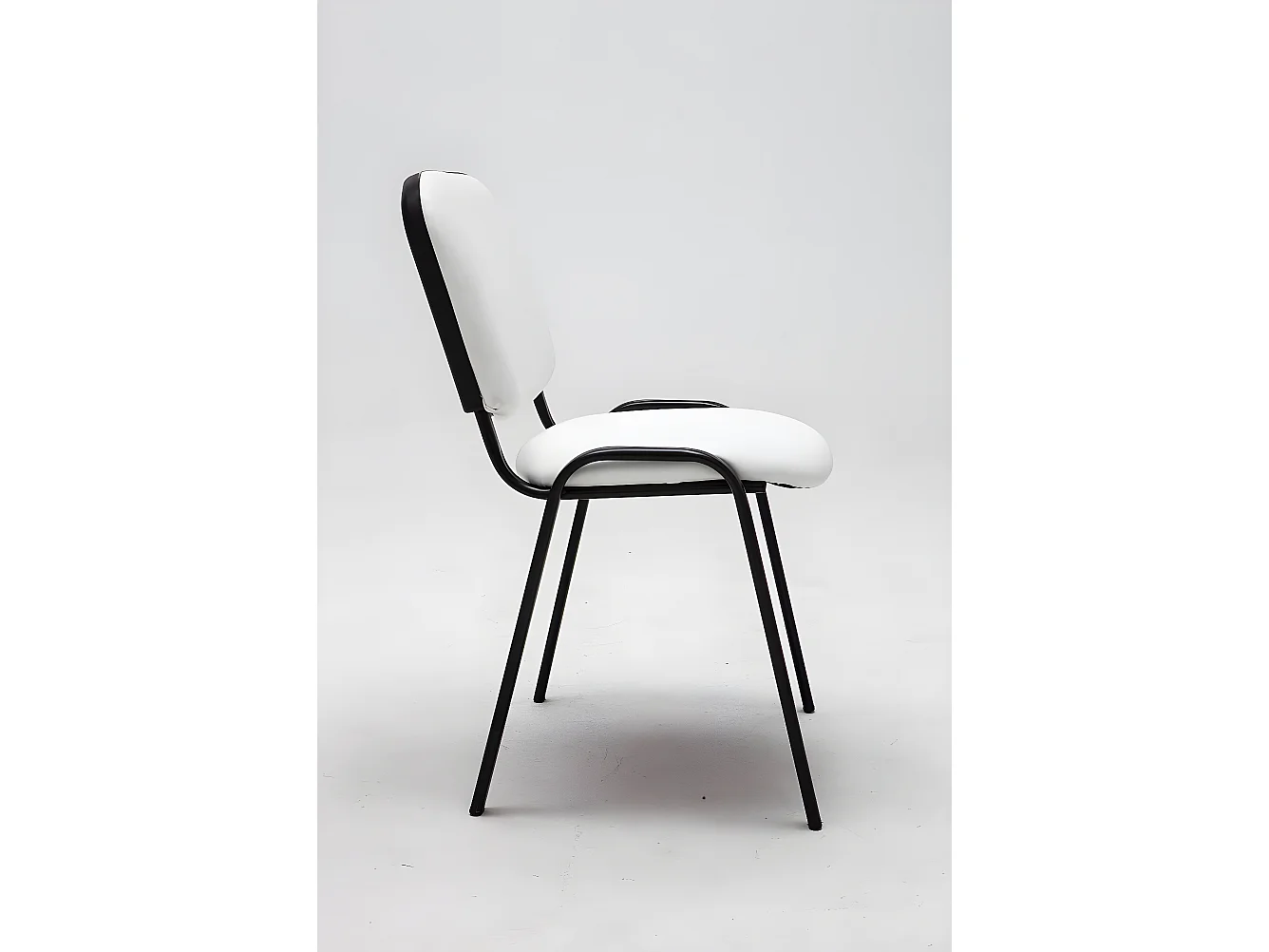 Chaise visiteur assise rembourrée blanche 53 x 53 x 83 cm BUR10068