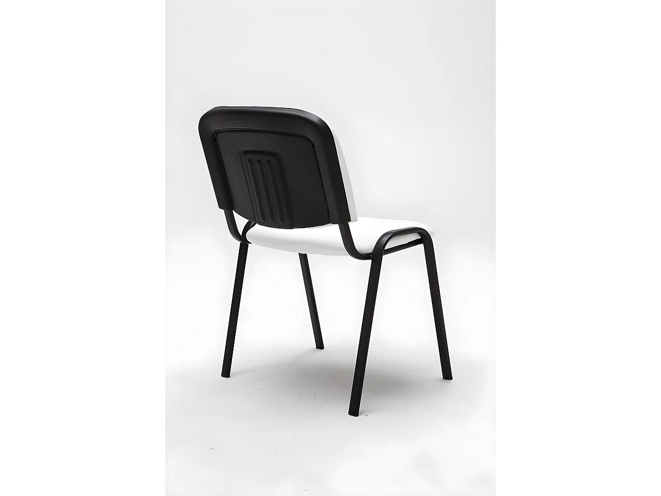 Chaise visiteur assise rembourrée blanche 53 x 53 x 83 cm BUR10068