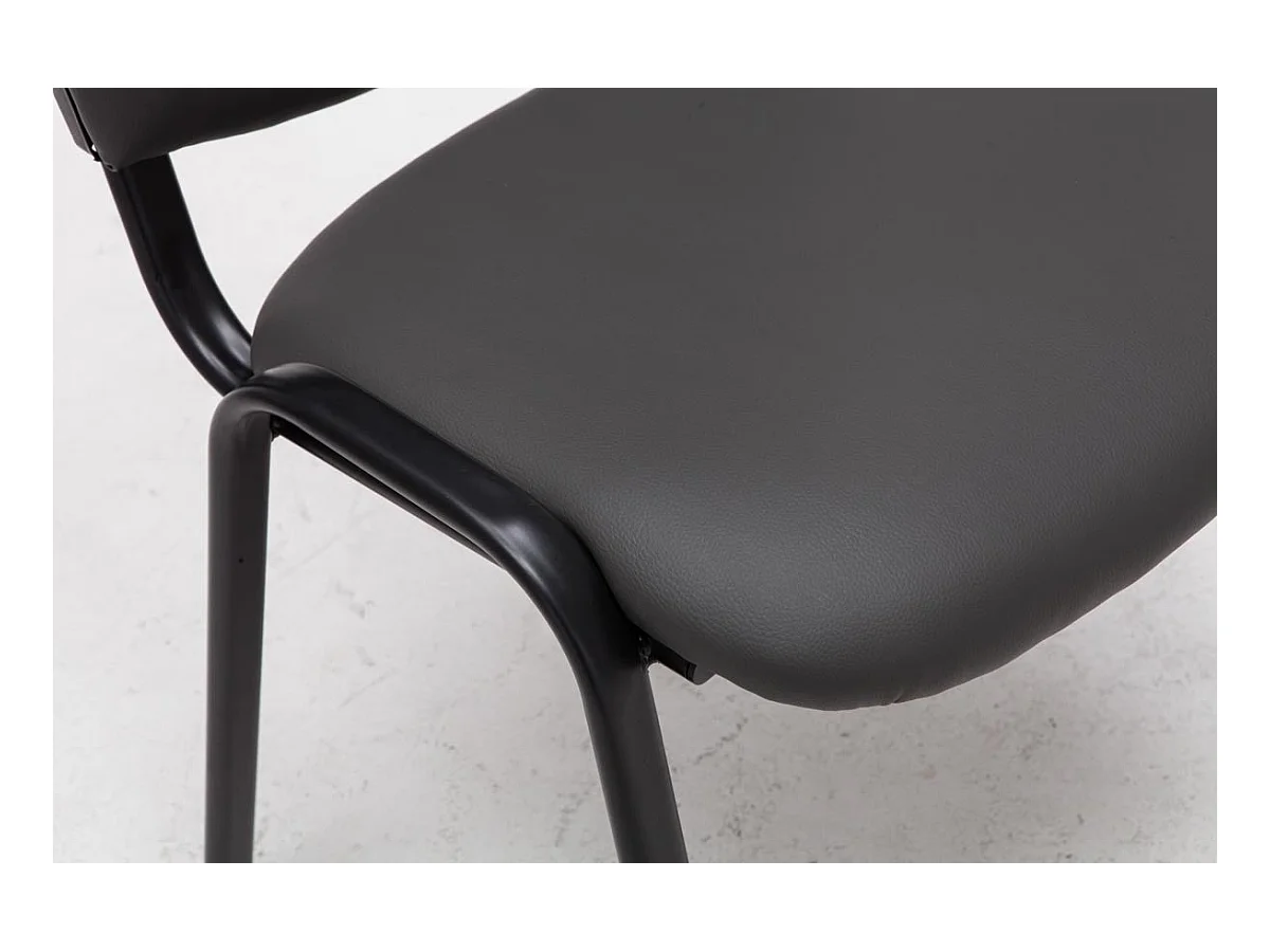 Chaise visiteur conférence design grise 53 x 53 x 83 cm BUR10069