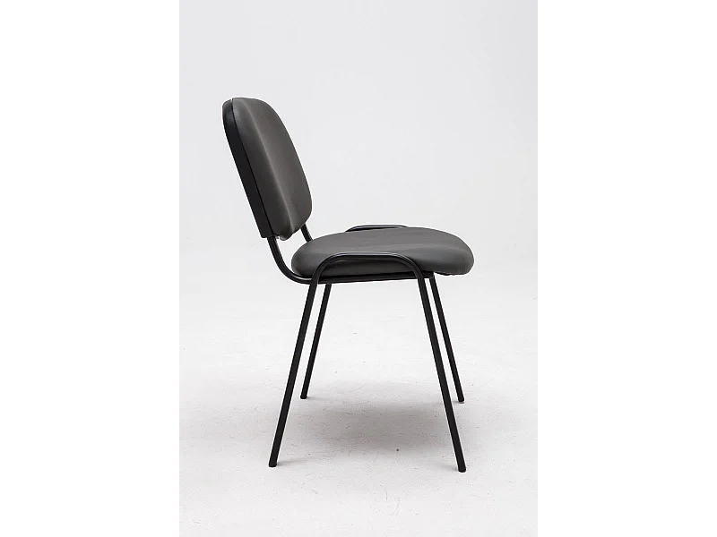 Chaise visiteur conférence design grise 53 x 53 x 83 cm BUR10069