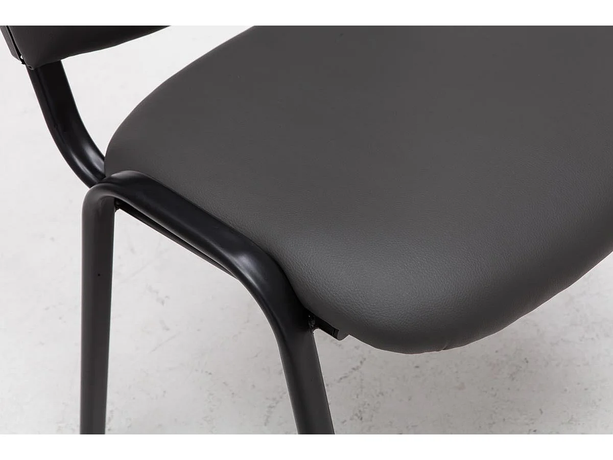 Chaise visiteur conférence design grise 53 x 53 x 83 cm BUR10069