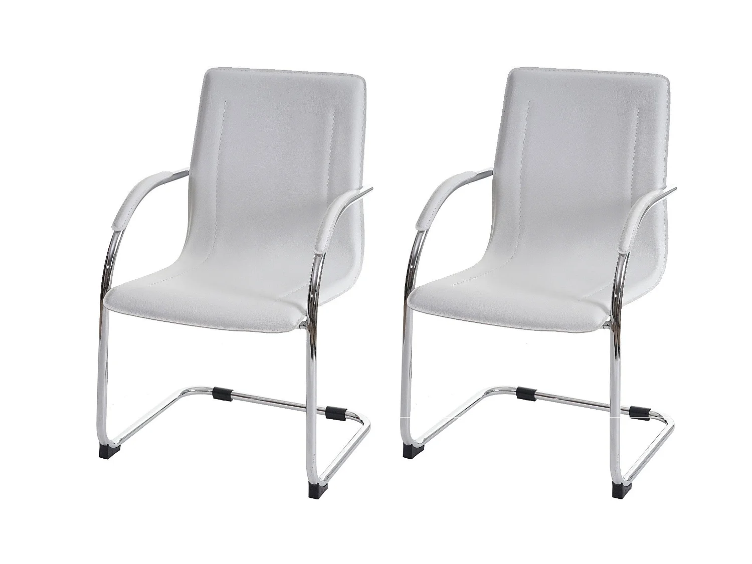 Lot de 2 chaises blanche 60 x 56 x 96 cm BUR04068