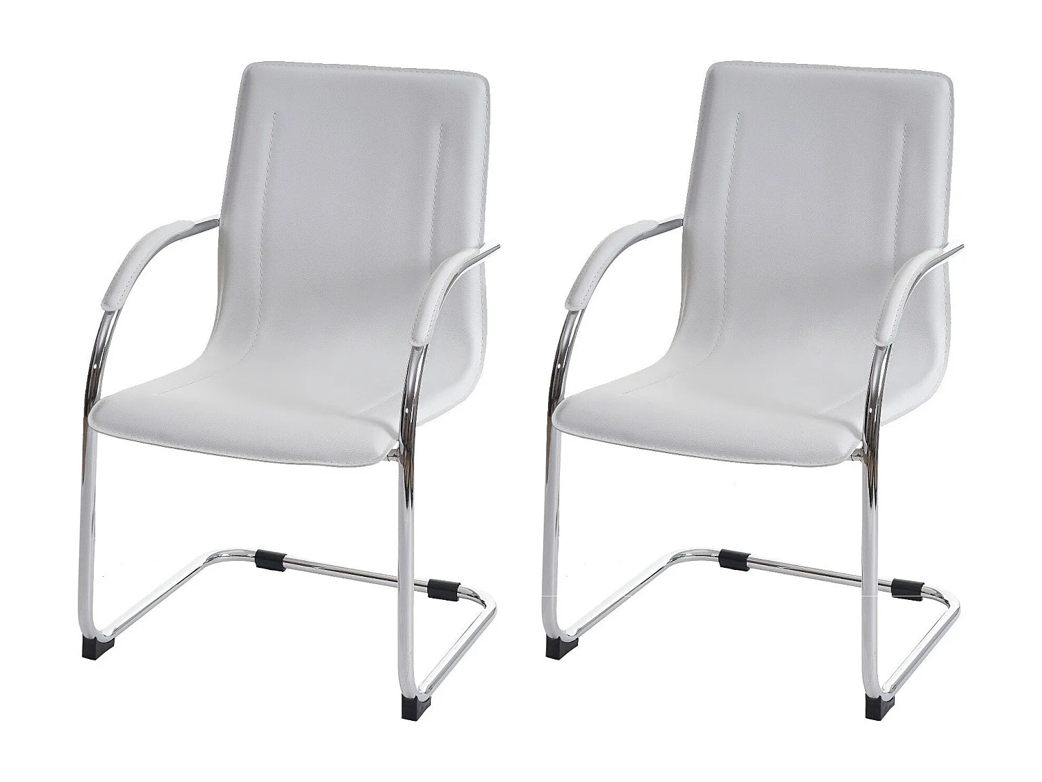 Lot de 2 chaises blanche 60 x 56 x 96 cm BUR04068