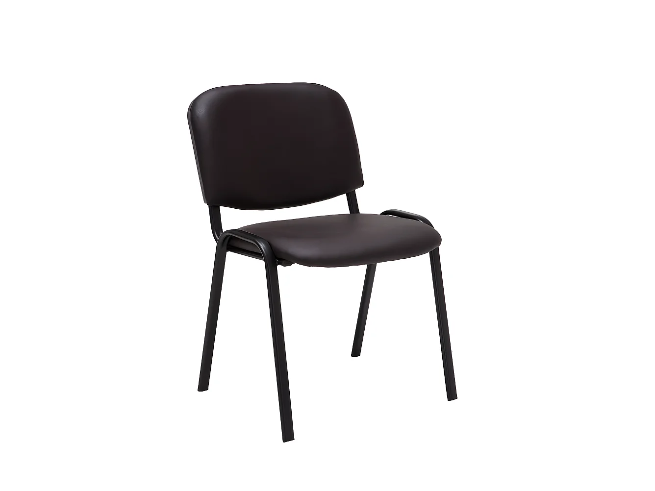 Chaise visiteur assise rembourrée marron 53 x 53 x 83 cm BUR10071