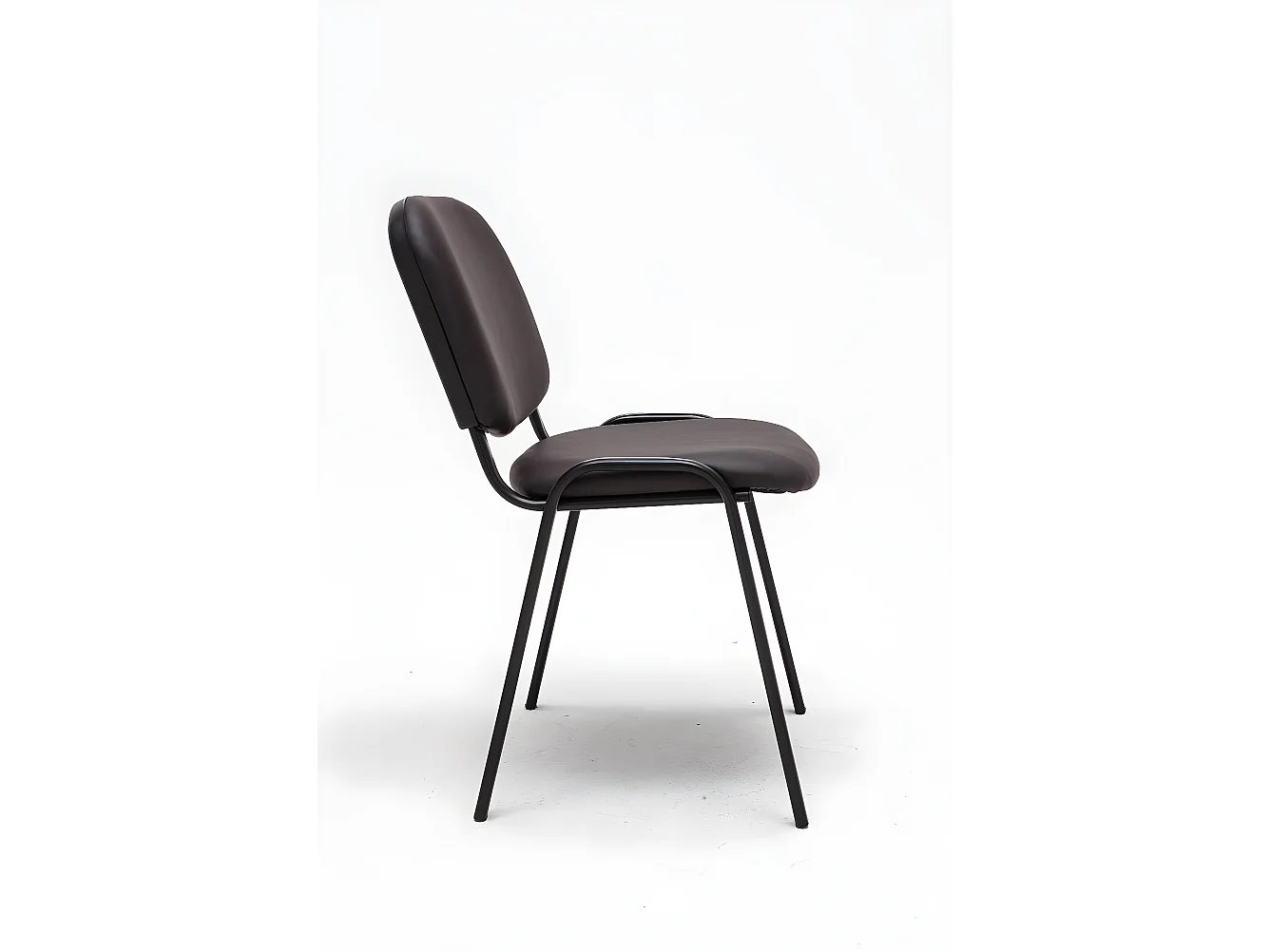 Chaise visiteur assise rembourrée marron 53 x 53 x 83 cm BUR10071