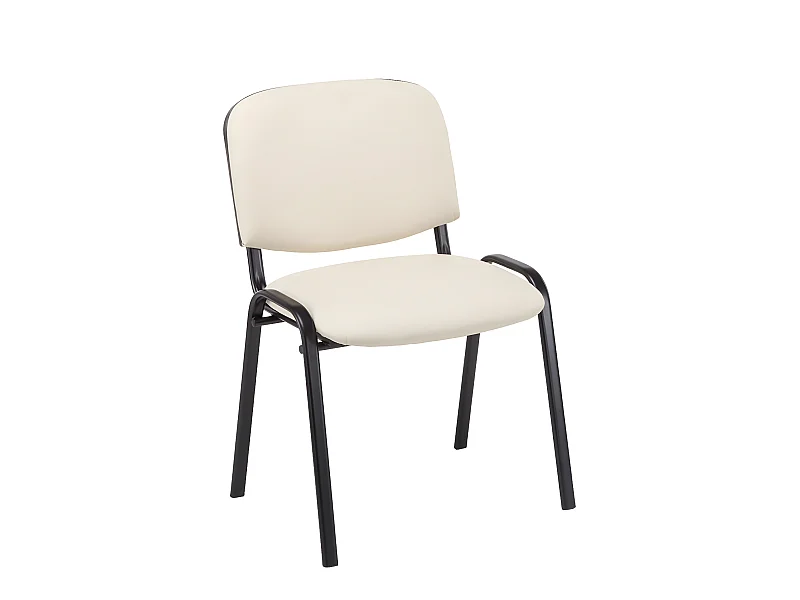 Chaise visiteur assise rembourrée crème 53 x 53 x 83 cm BUR10072