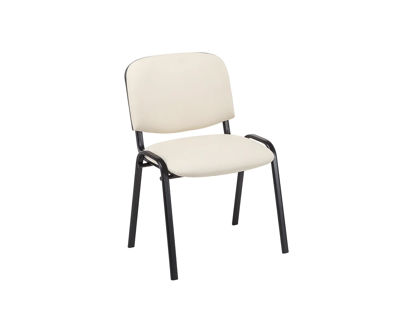 Chaise visiteur assise rembourrée crème 53 x 53 x 83 cm BUR10072