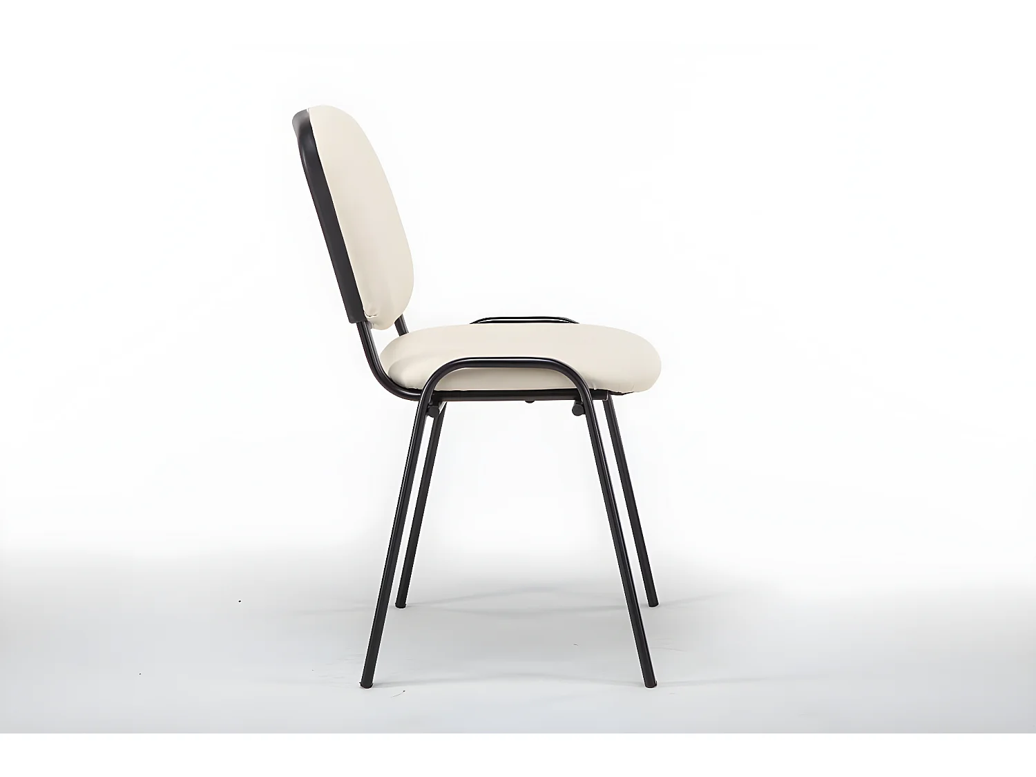 Chaise visiteur assise rembourrée crème 53 x 53 x 83 cm BUR10072