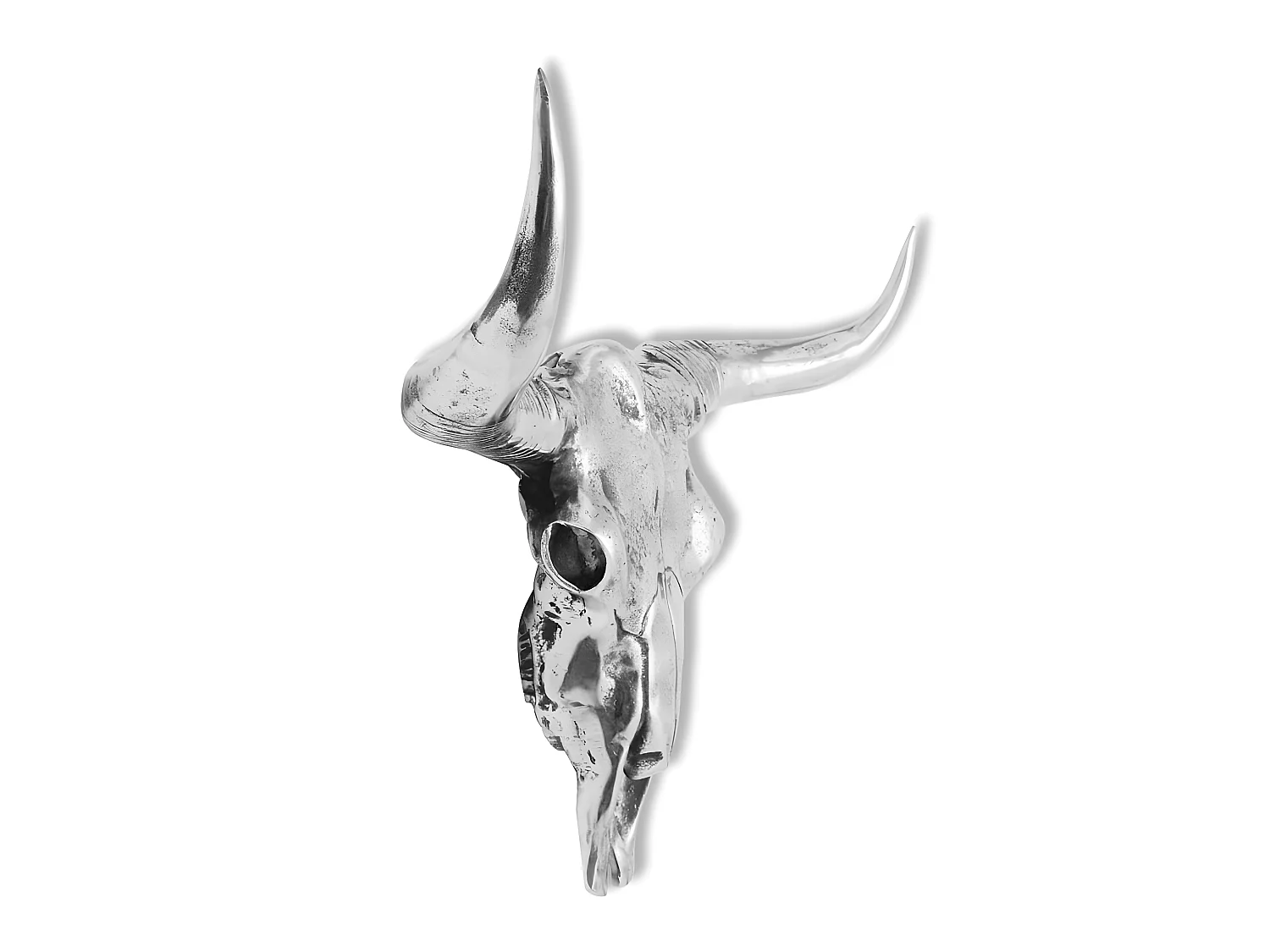 Décoration murale en forme aluminium argenté 58 x 23 x 54 cm DEC023041