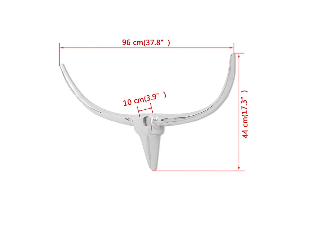 Décoration murale en forme aluminium 96 x 10 x 44 cm DEC023035