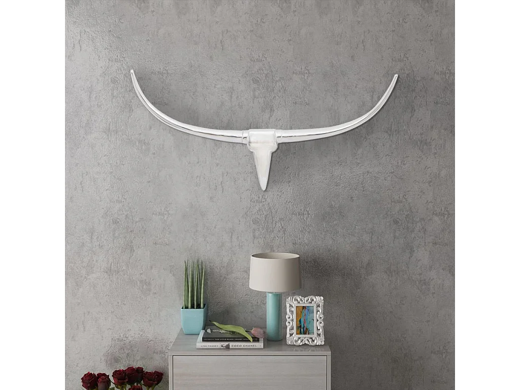 Décoration murale en forme aluminium 96 x 10 x 44 cm DEC023035