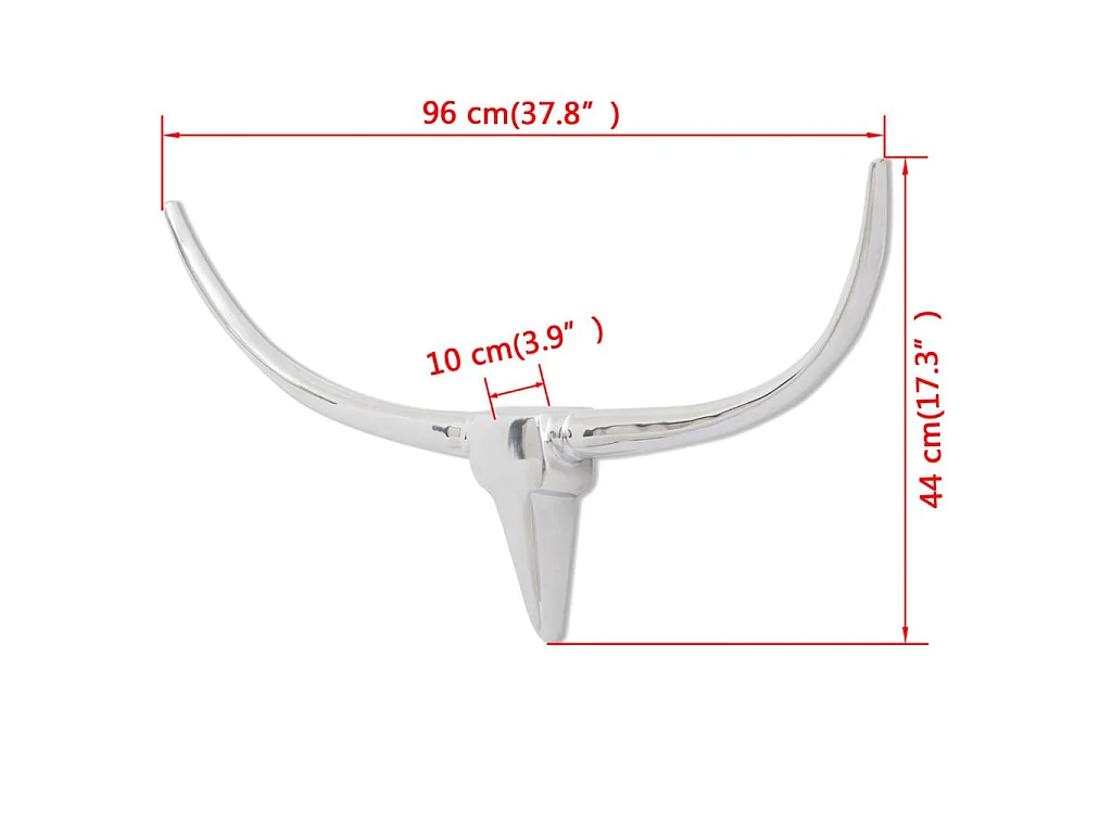 Décoration murale en forme aluminium 96 x 10 x 44 cm DEC023035