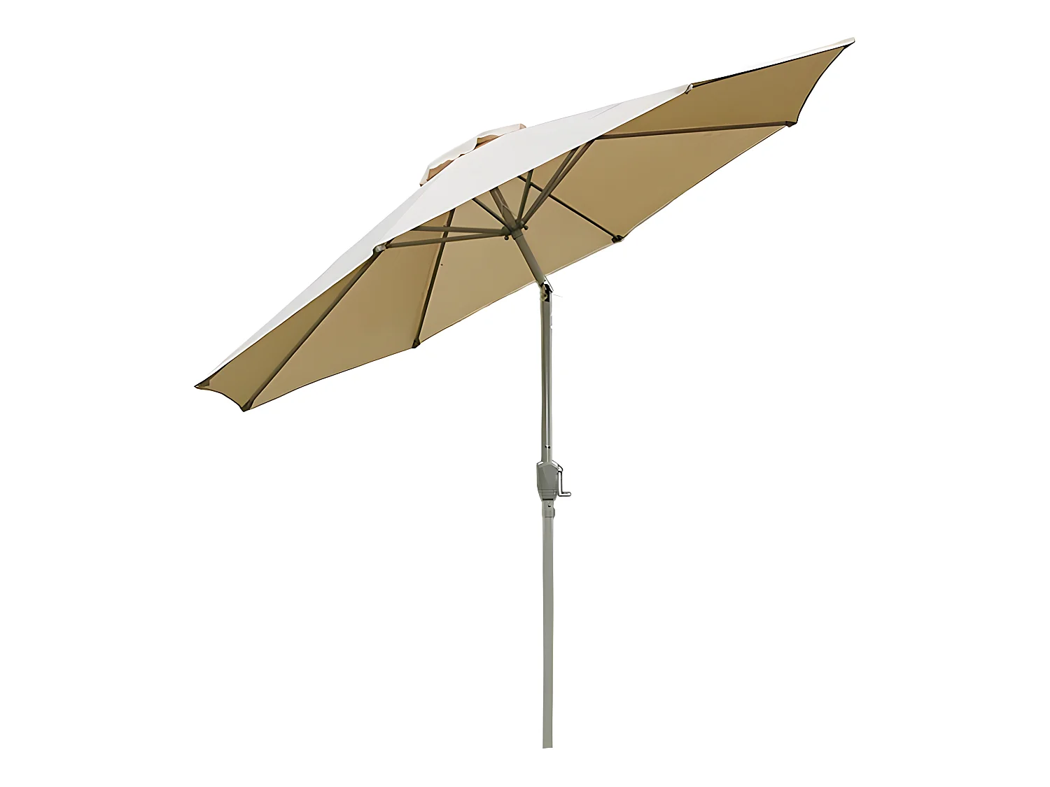 Parasol de jardin Ø aluminium crème 270 x 270 x 224 cm 04_0003876