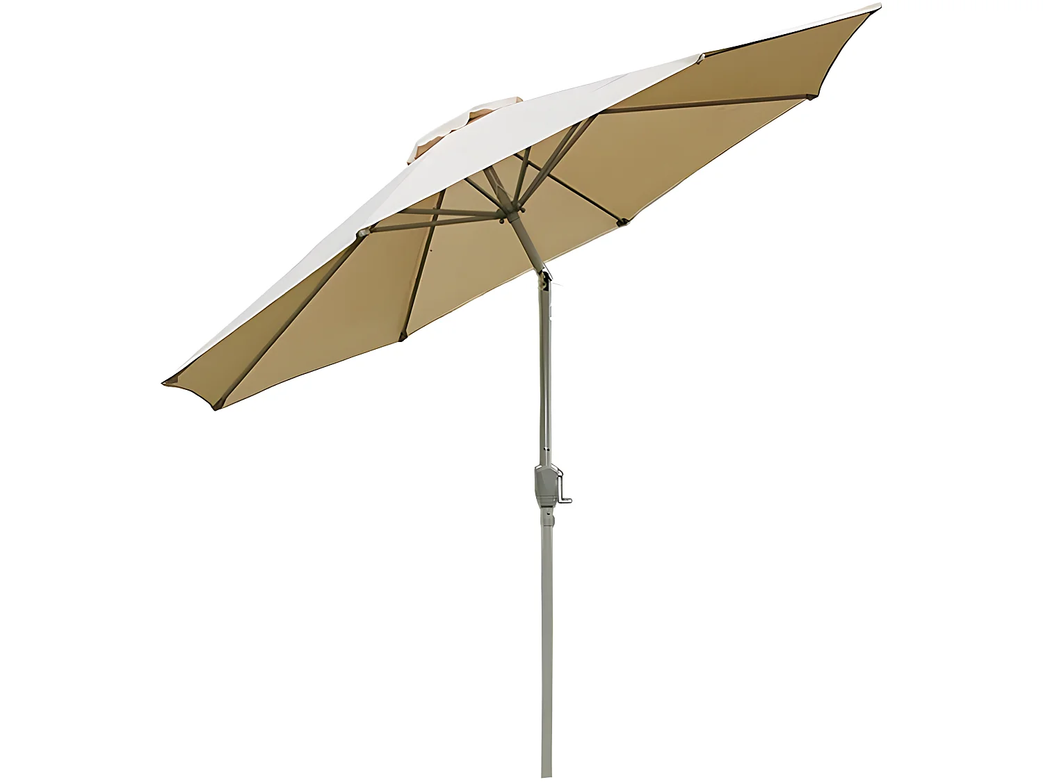 Parasol de jardin Ø aluminium crème 270 x 270 x 224 cm 04_0003876