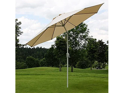 Parasol de jardin Ø aluminium crème 270 x 270 x 224 cm 04_0003876