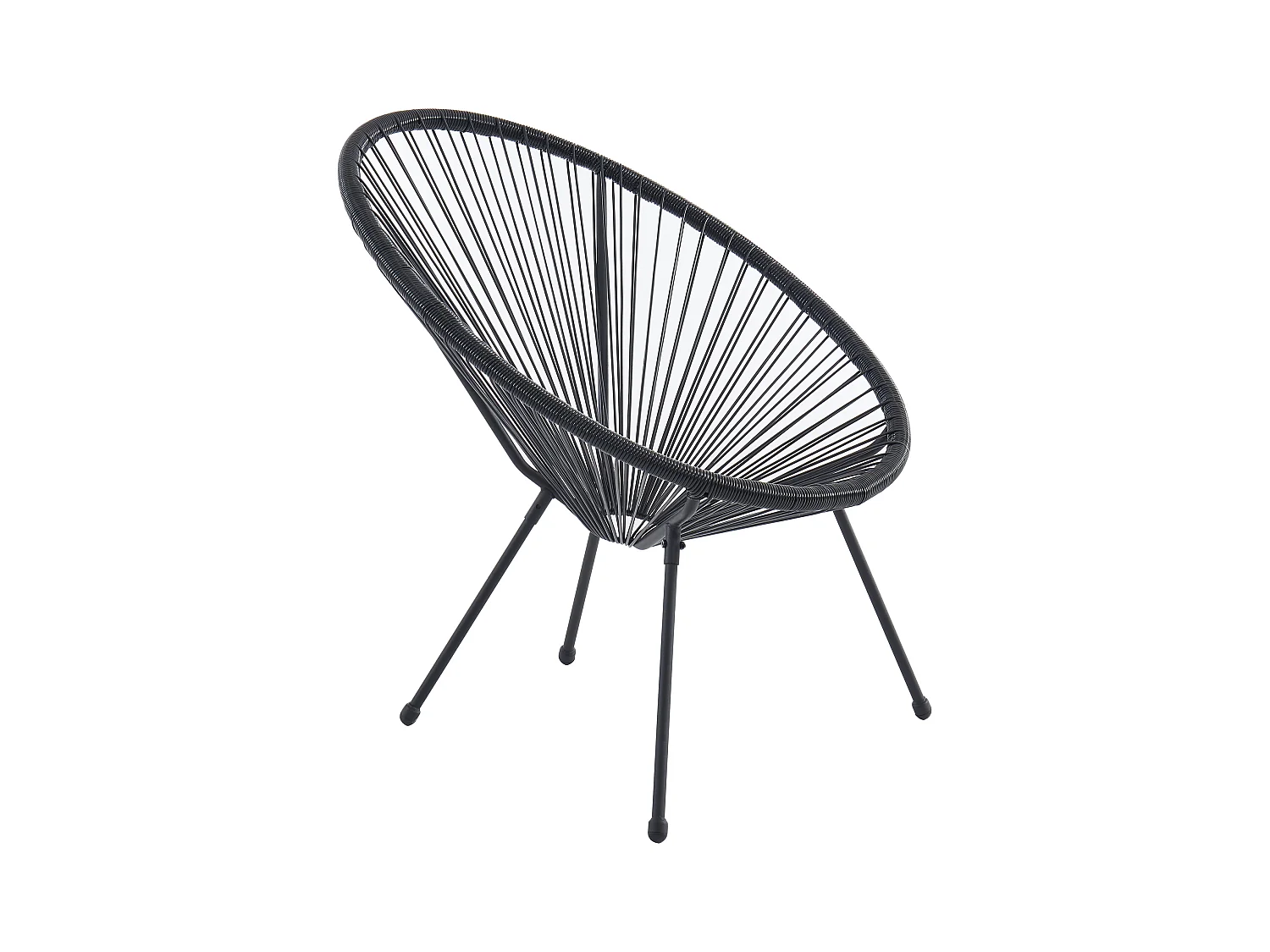 Lot de 2 fauteuils de jardin en fils de résine tressés - Noir - ALIOS III de MYLIA