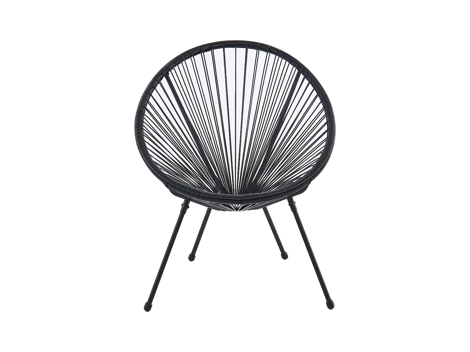 Lot de 2 fauteuils de jardin en fils de résine tressés - Noir - ALIOS III de MYLIA