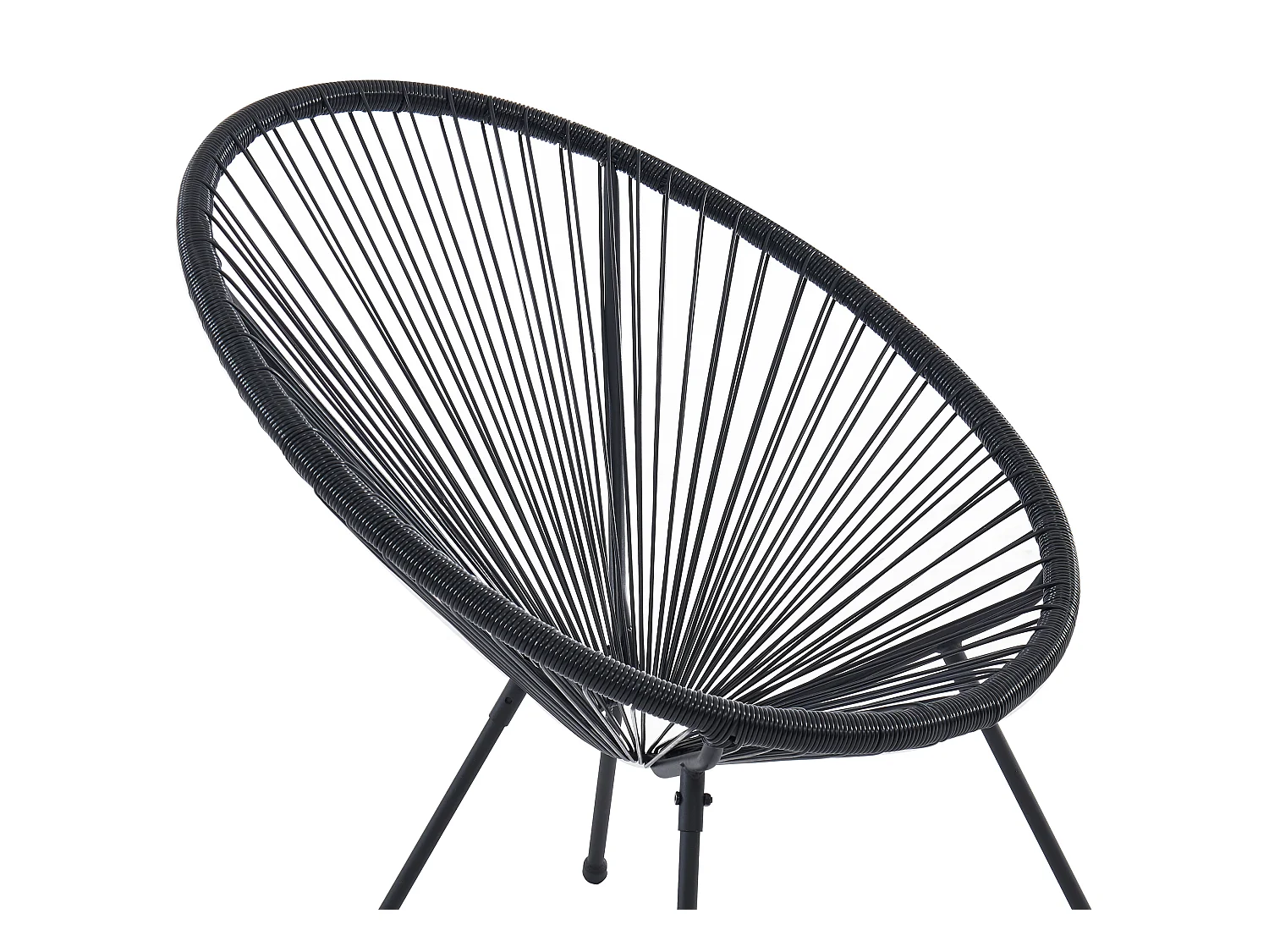Lot de 2 fauteuils de jardin en fils de résine tressés - Noir - ALIOS III de MYLIA