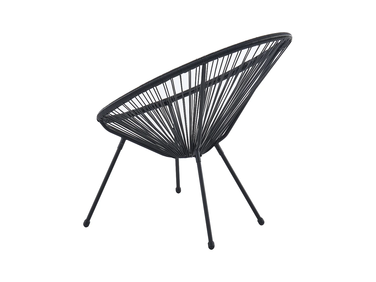 Lot de 2 fauteuils de jardin en fils de résine tressés - Noir - ALIOS III de MYLIA