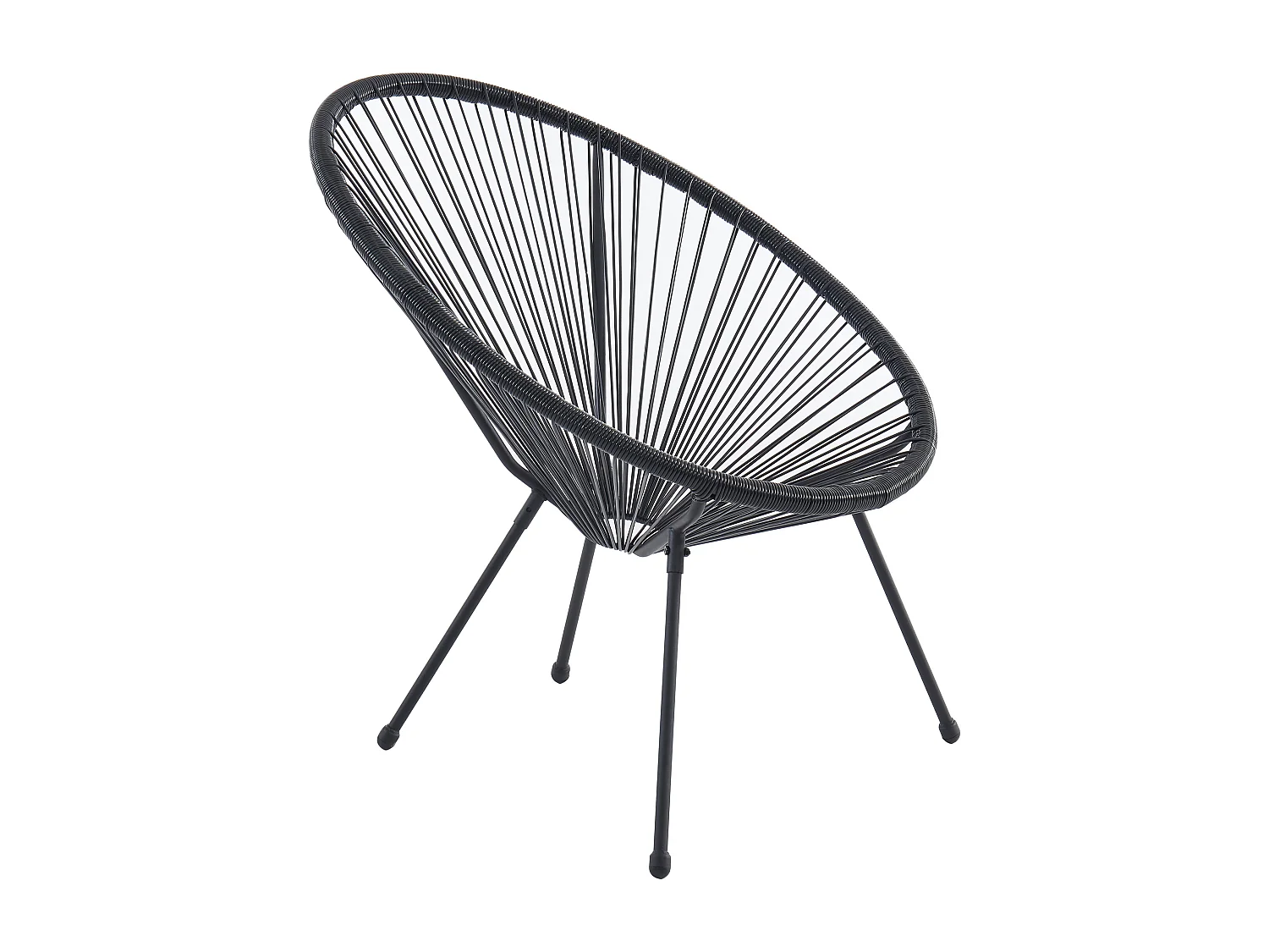 Gartensessel 2er-Set - Polyrattan - Schwarz - ALIOS III von MYLIA