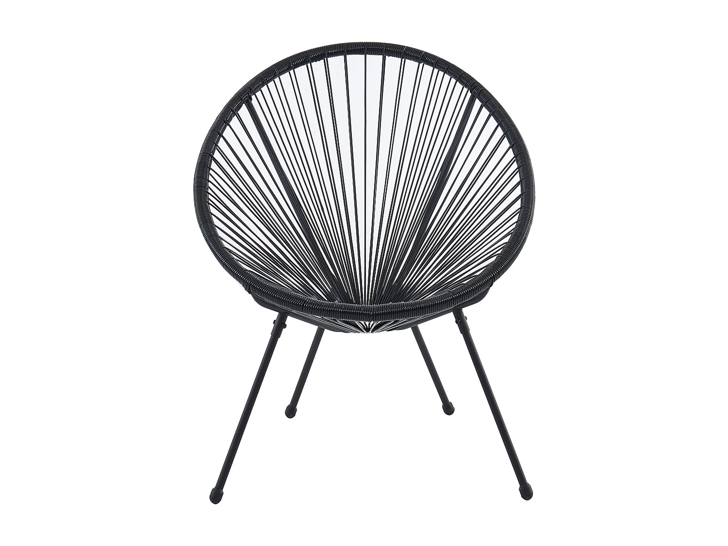 Gartensessel 2er-Set - Polyrattan - Schwarz - ALIOS III von MYLIA
