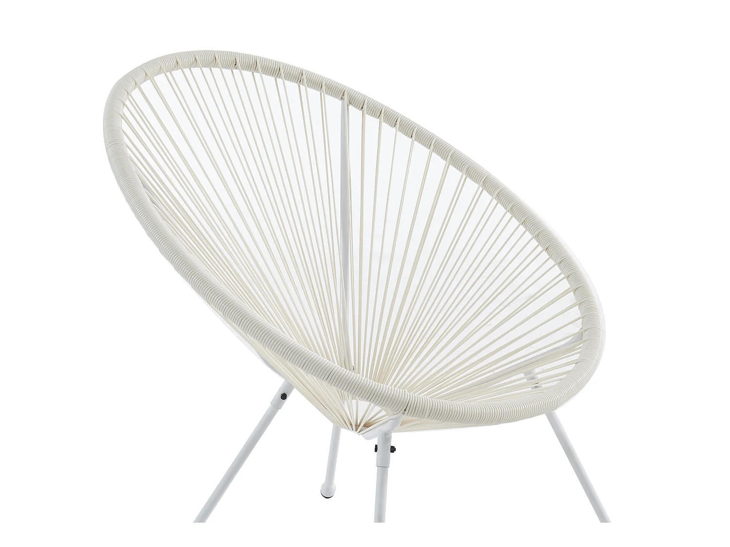 Conjunto de 2 cadeirões de jardim em fios de resina entrançada - Branco - ALIOS III de MYLIA