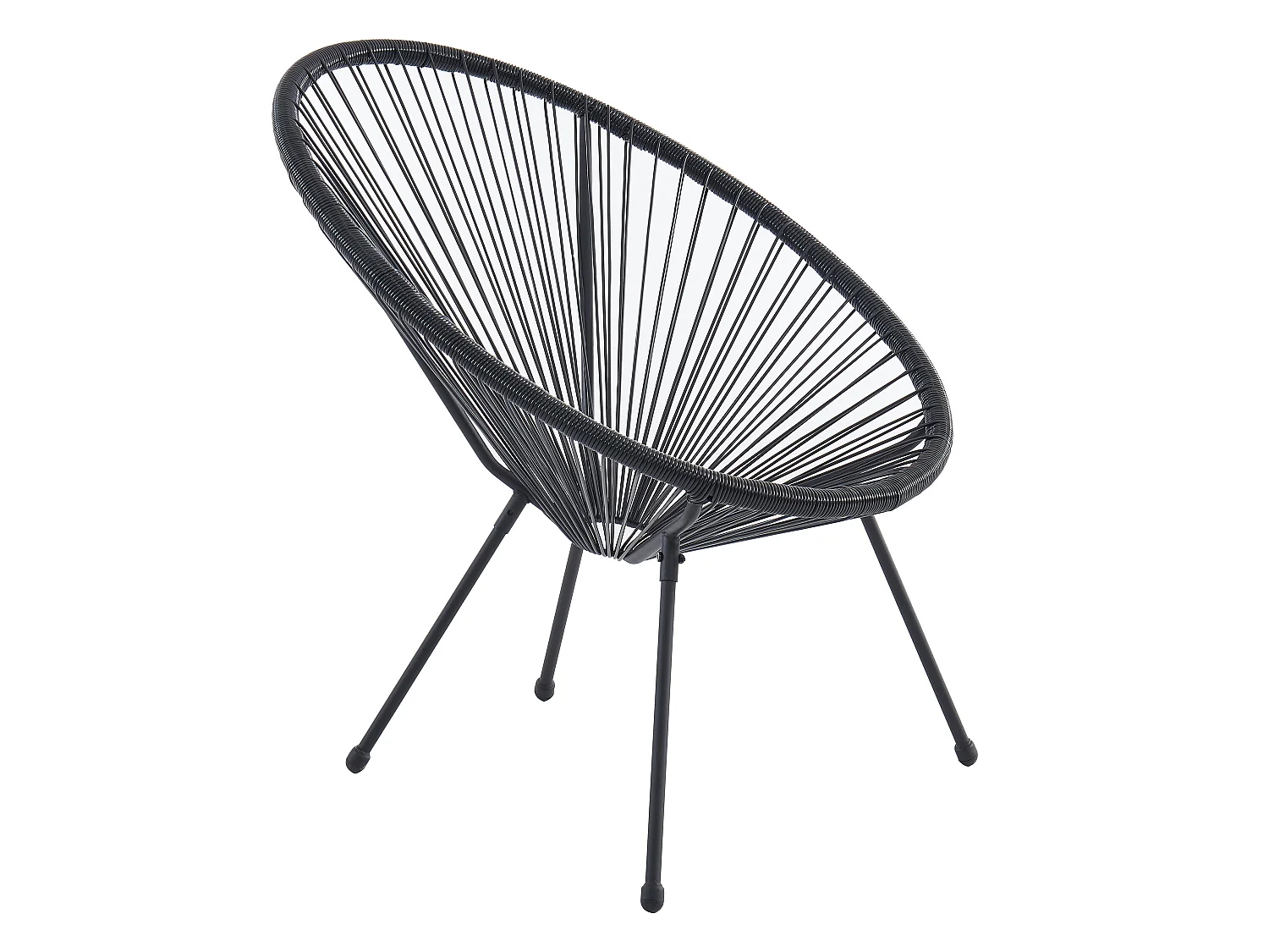 Set van 2 zwarte tuinstoelen van geweven harsdraden - ALIOS II