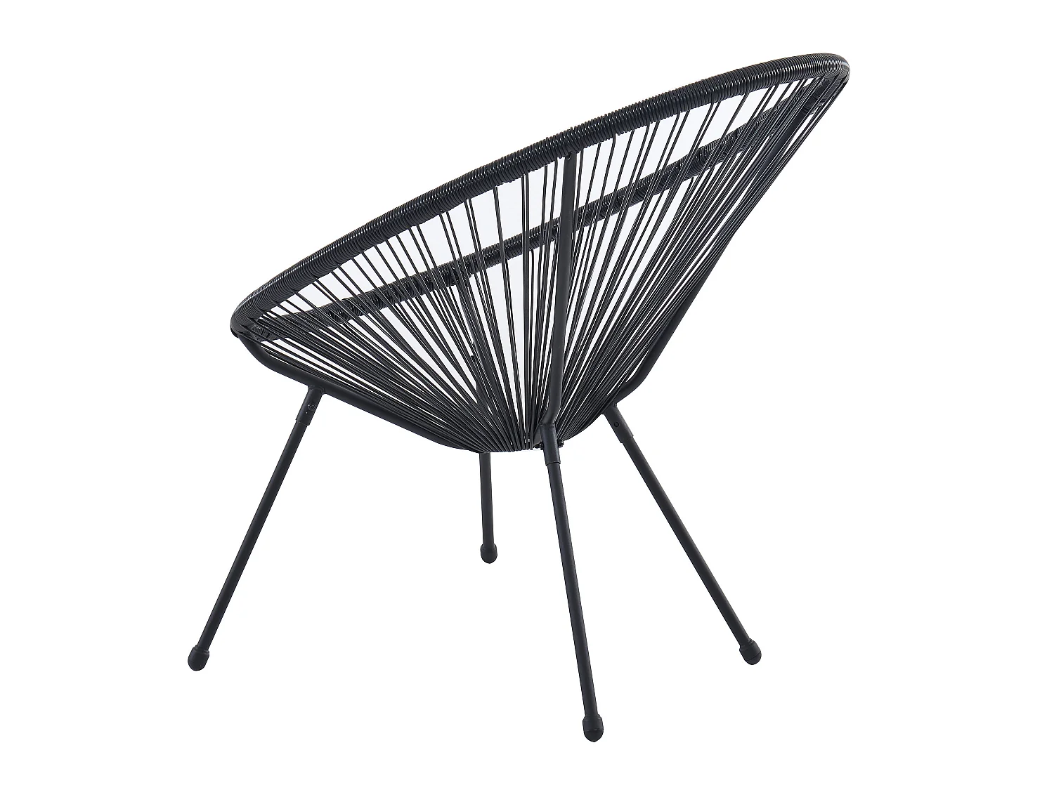 Set van 2 zwarte tuinstoelen van geweven harsdraden - ALIOS II