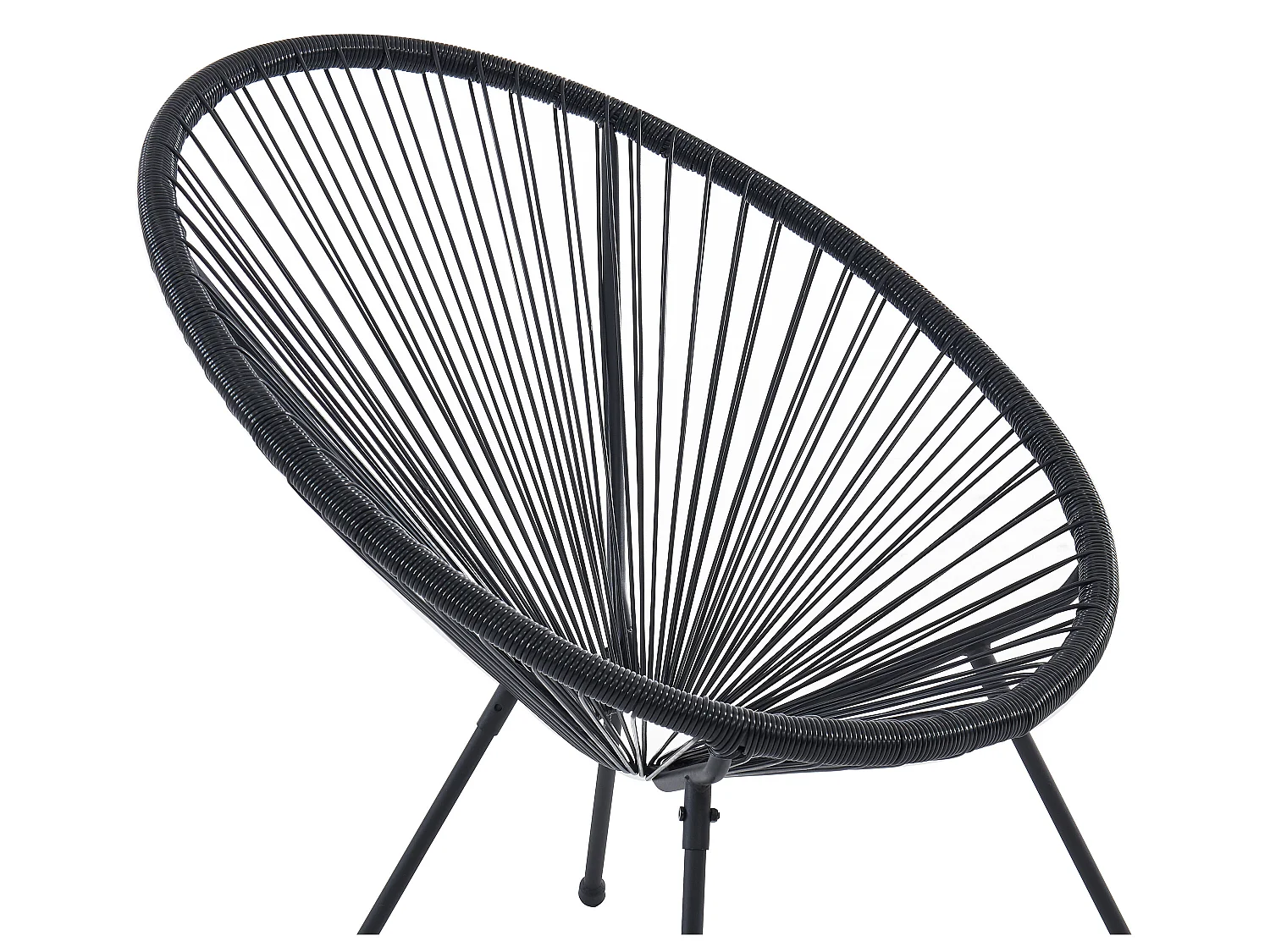 Set van 2 zwarte tuinstoelen van geweven harsdraden - ALIOS II