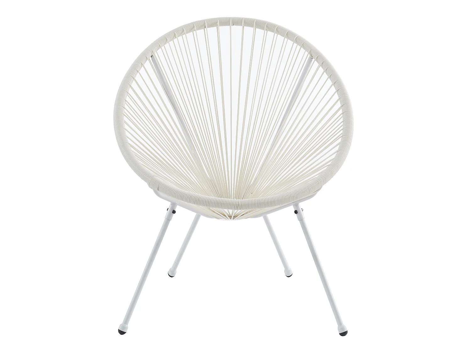 Salon de jardin en fils de résine tressés : 2 fauteuils et une table - Blanc - ALIOS III de MYLIA