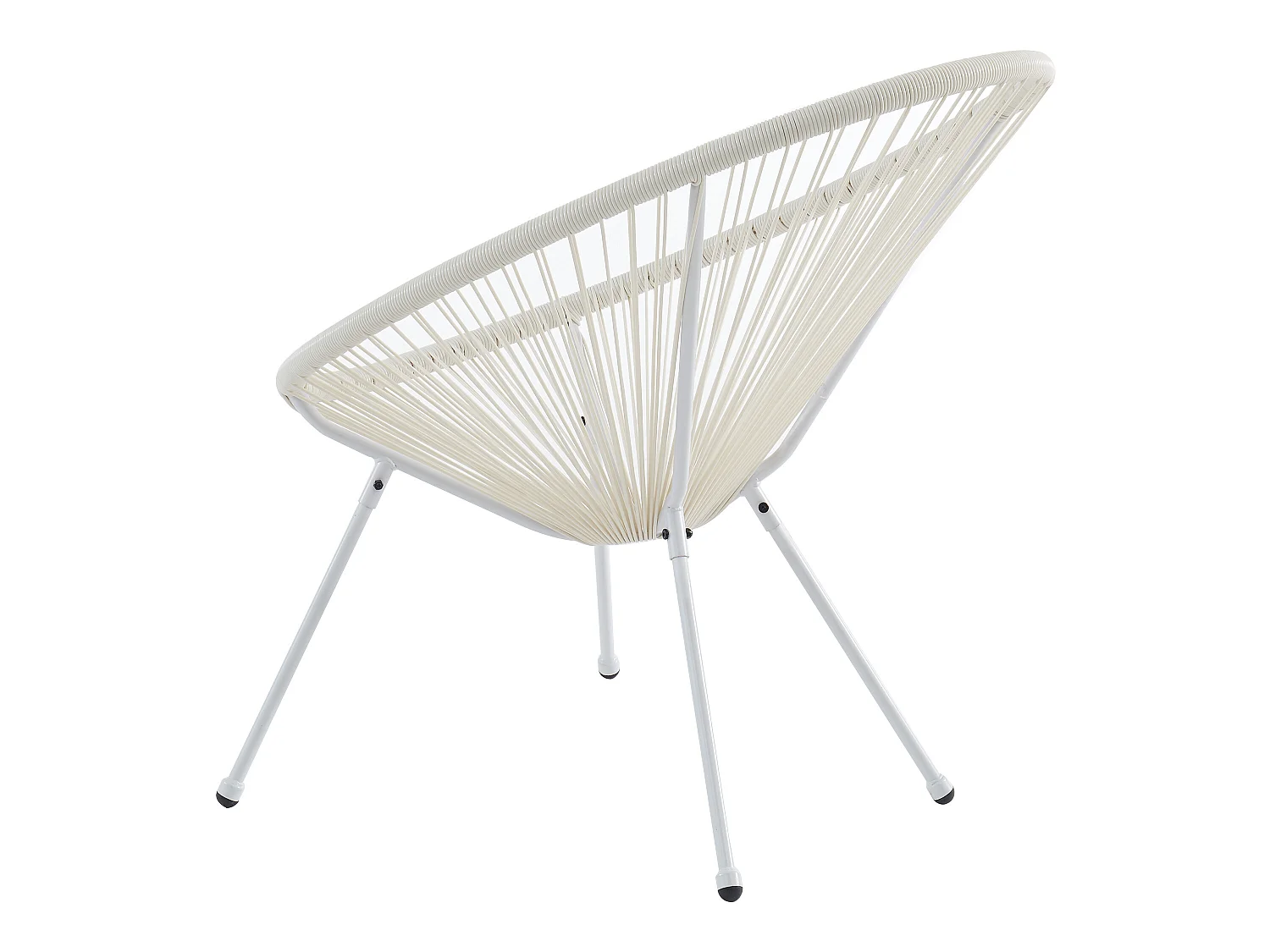 Salon de jardin en fils de résine tressés : 2 fauteuils et une table - Blanc - ALIOS III de MYLIA