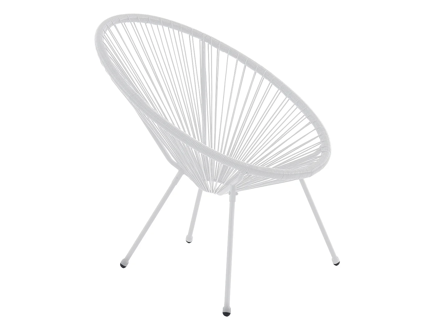 Salon de jardin en fils de résine tressés : 2 fauteuils et une table - Blanc - ALIOS III de MYLIA
