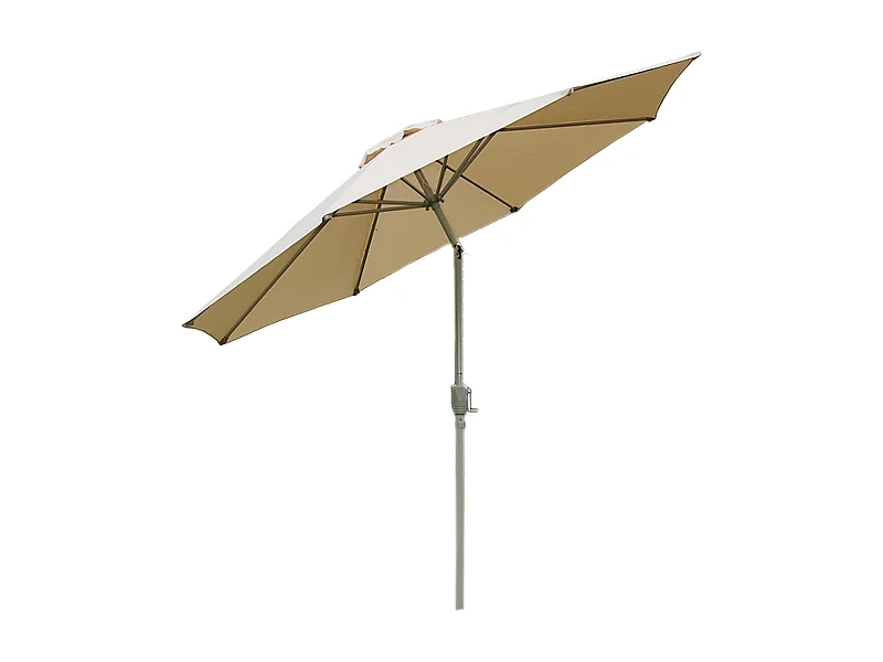Parasol de jardin Ø aluminium crème 300 x 300 x 242 cm 04_0003883