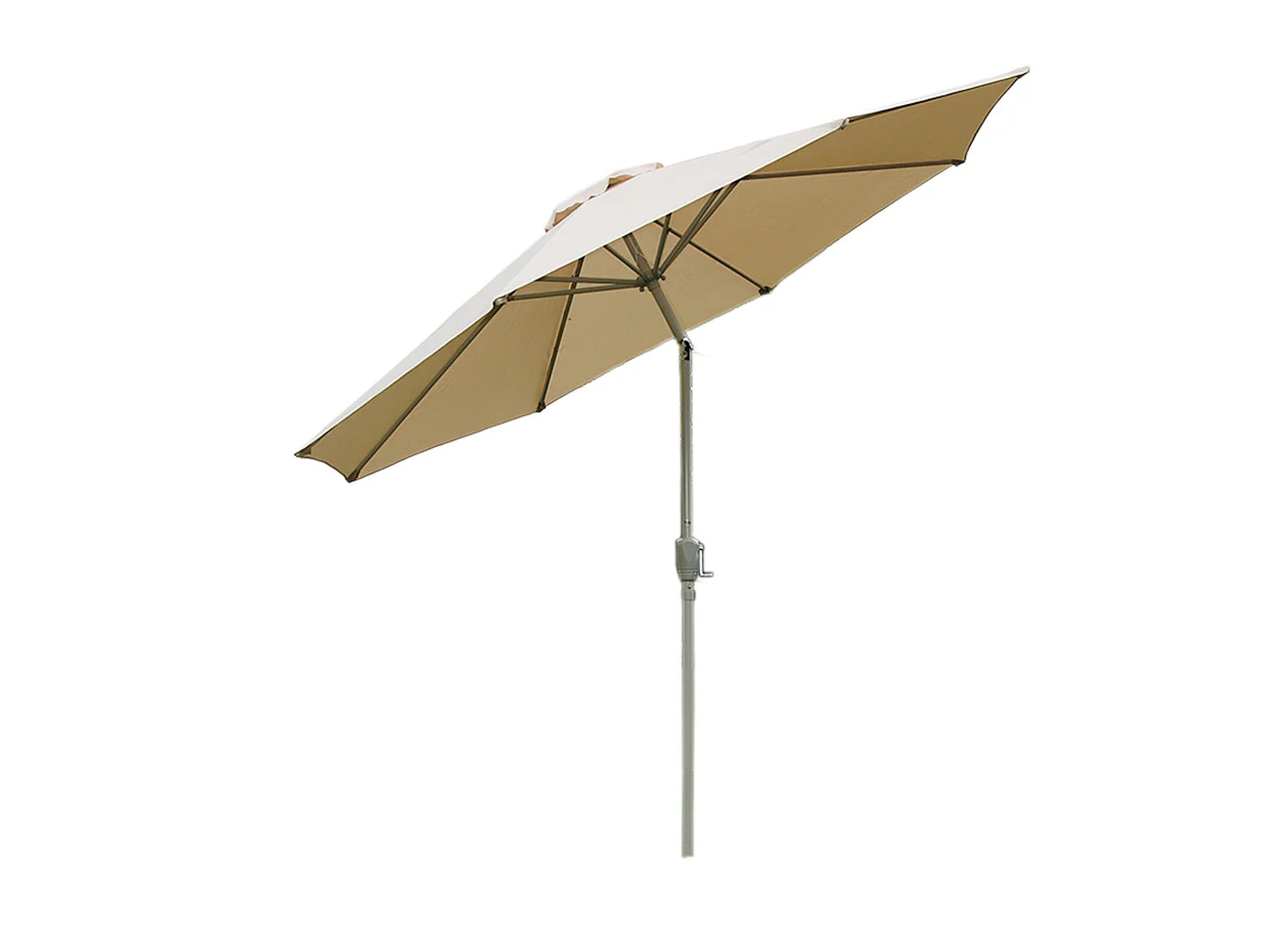 Parasol de jardin Ø aluminium crème 300 x 300 x 242 cm 04_0003883
