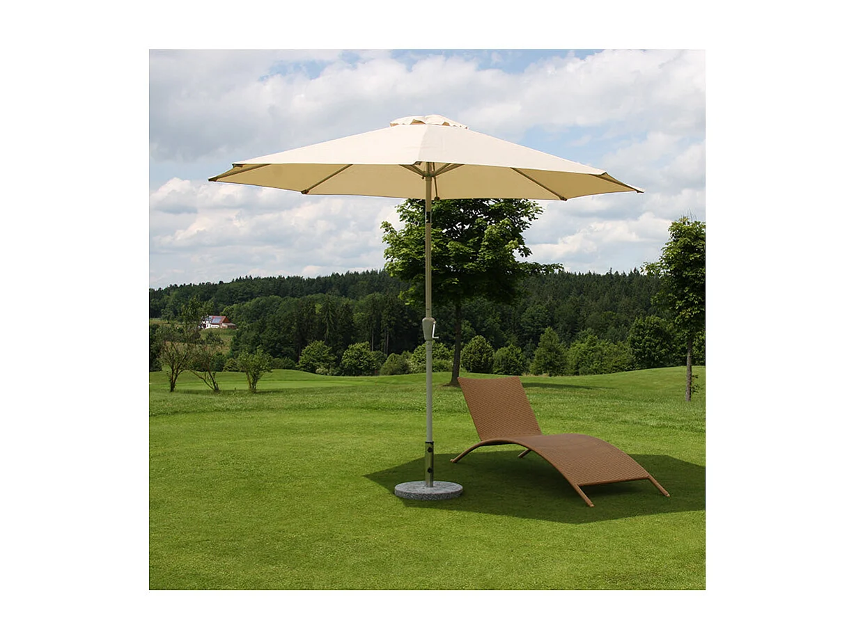 Parasol de jardin Ø aluminium crème 300 x 300 x 242 cm 04_0003883