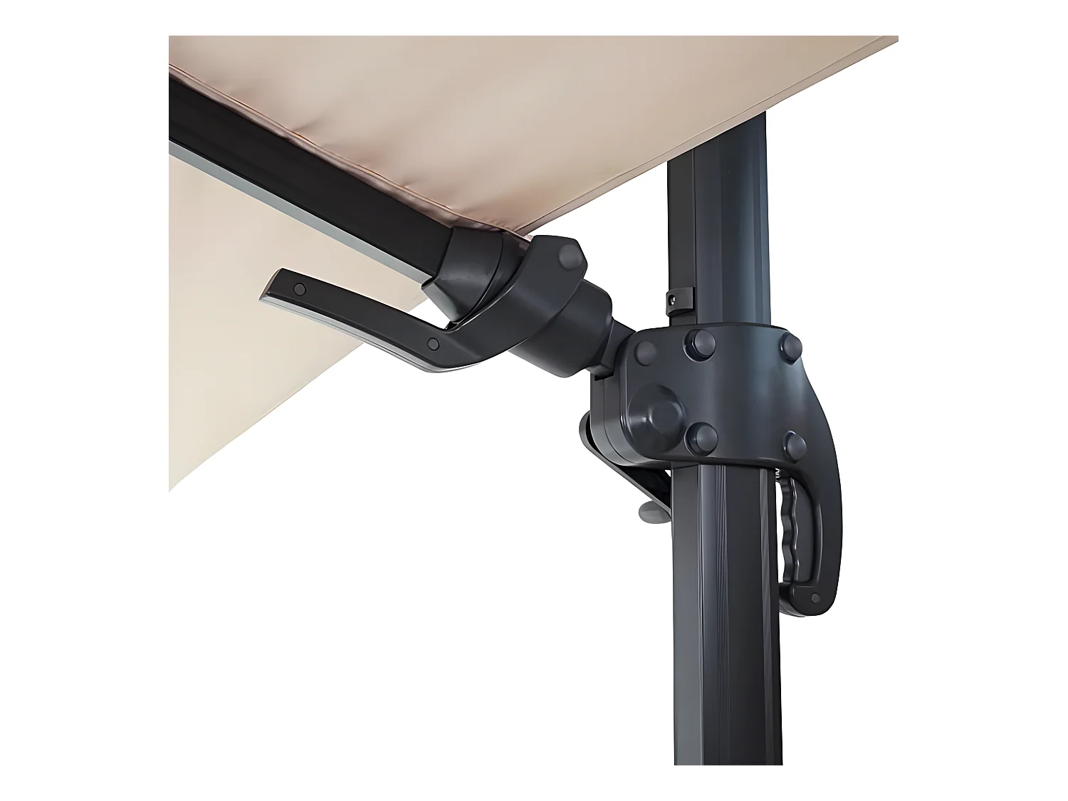 Parasol de restauration 3x3m crème 04_0003293