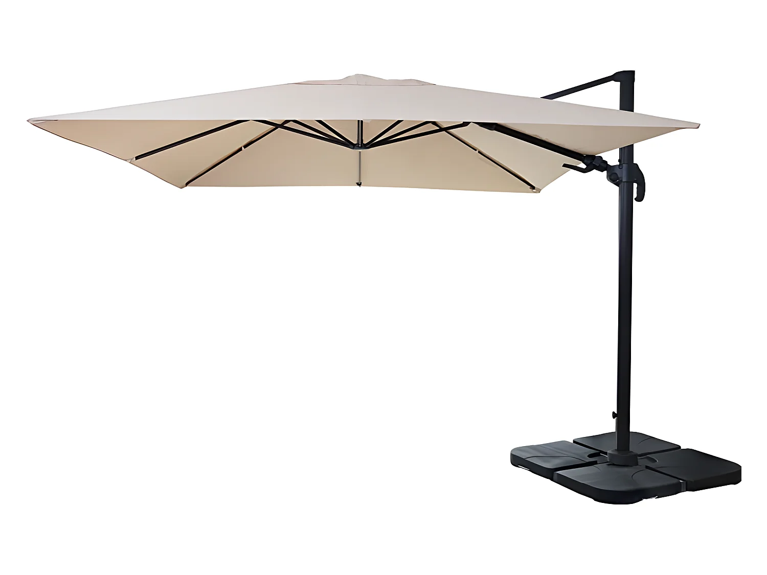 Parasol de restauration 3x3m crème 04_0003293