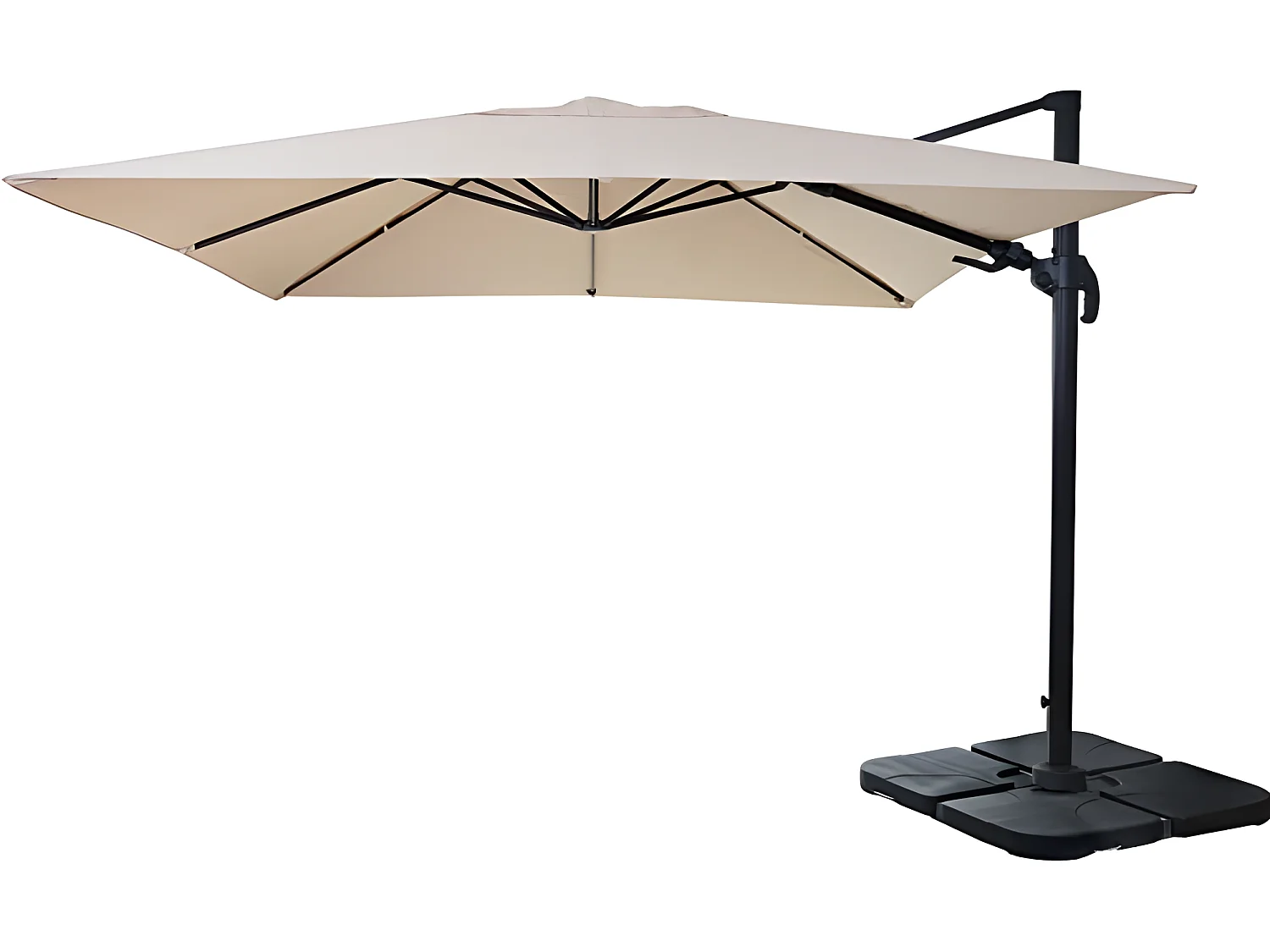 Parasol de restauration 3x3m crème 04_0003293