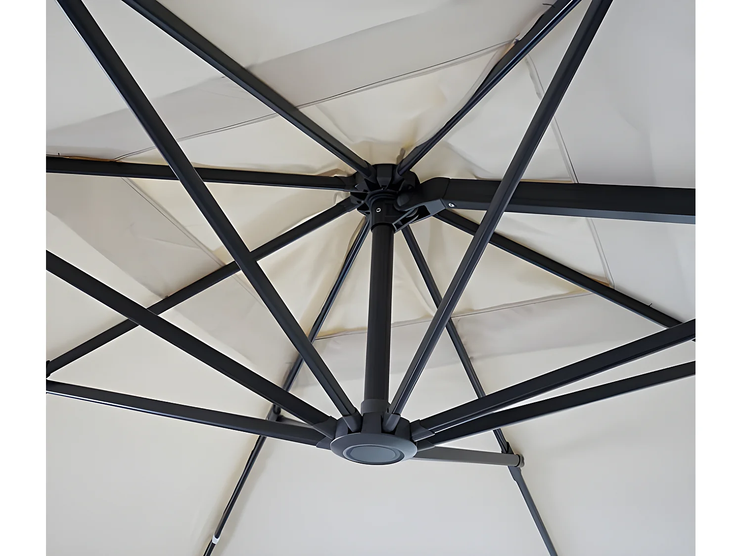 Parasol de restauration 3x3m crème 04_0003293