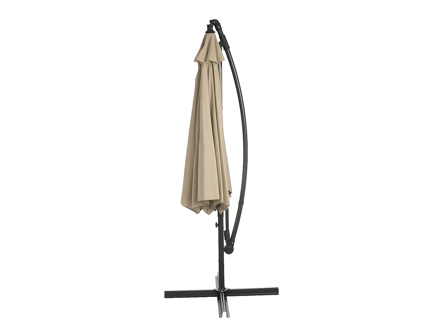 Parasol déporté protection solaire beige 360 x 295 x 235 cm 04_0000947