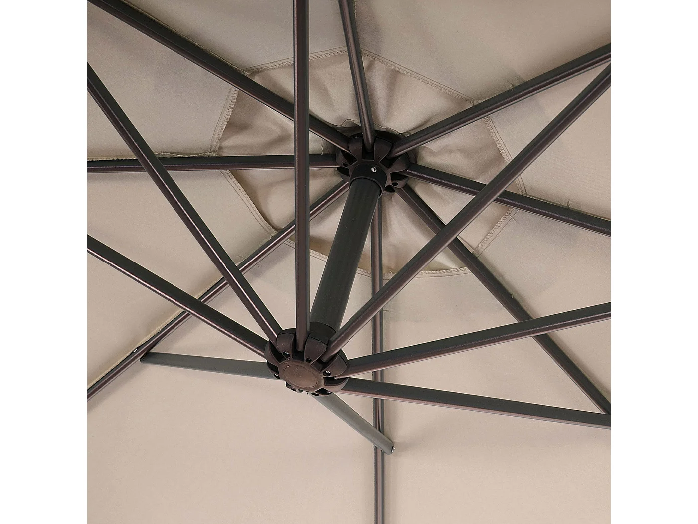 Parasol déporté protection solaire beige 360 x 295 x 235 cm 04_0000947